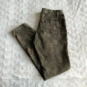 Free People Olive Patterned Pants